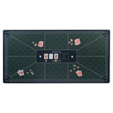 Tapis de poker Texas Hold'em - Néoprène - Vert - tapis de poker - Rouge et Noir