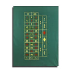 Tapis de Roulette Américaine - Double zéro - jeu de casino tapis de roulette - Rouge et Noir