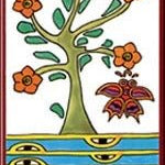 Tarot Aztèque - Espoir - jeu divinatoire - Rouge et Noir