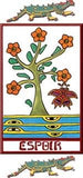 Tarot Aztèque - Espoir - jeu divinatoire - Rouge et Noir