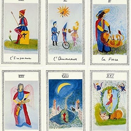 Tarot Omaha - Les étoiles - jeu divinatoire - Rouge et Noir