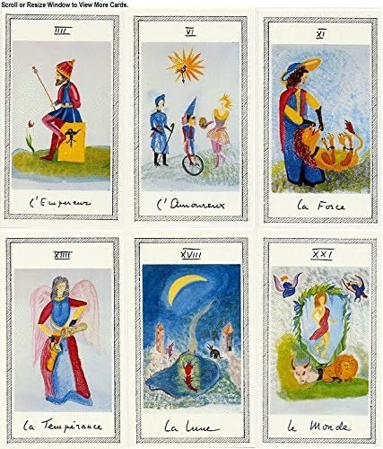 Tarot Omaha - Les étoiles - jeu divinatoire - Rouge et Noir