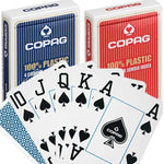 Copag 100% plastique - Jumbo Index - A l'unité - cartes de poker - Rouge et Noir